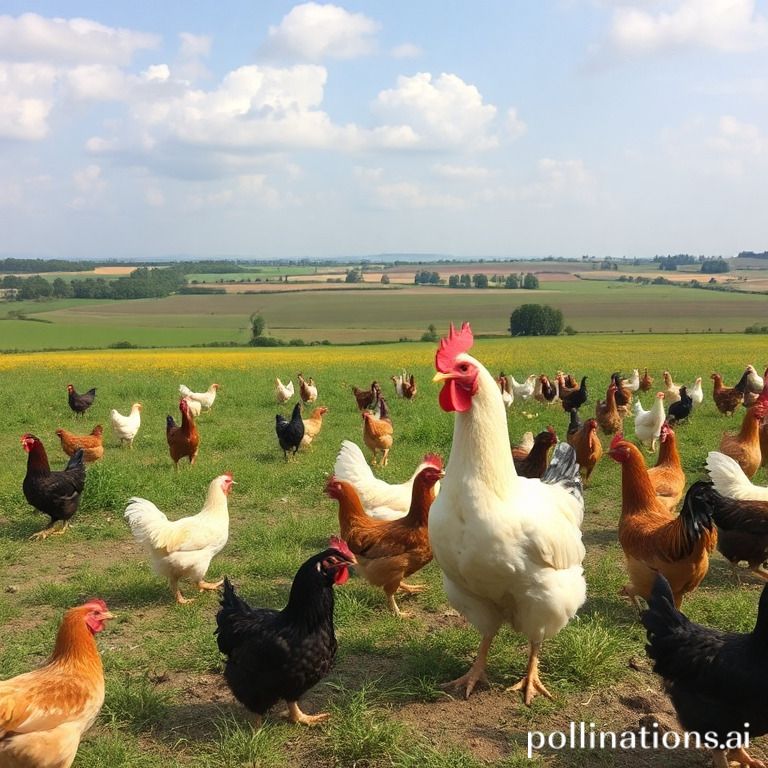 how far do free range chickens roam